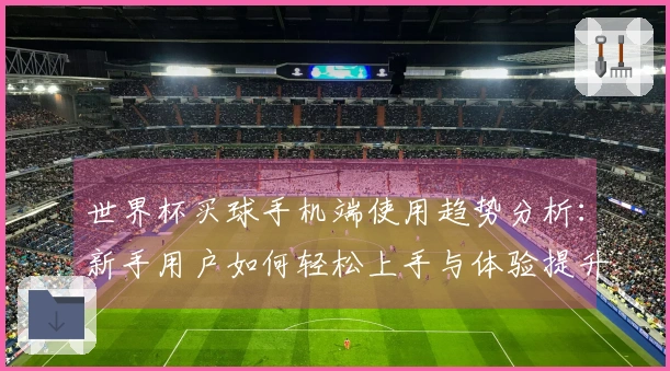 世界杯买球手机端使用趋势分析：新手用户如何轻松上手与体验提升