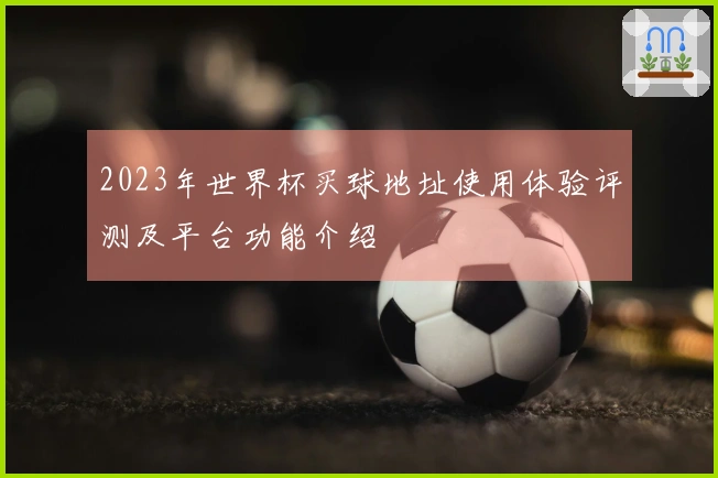 2023年世界杯买球地址使用体验评测及平台功能介绍